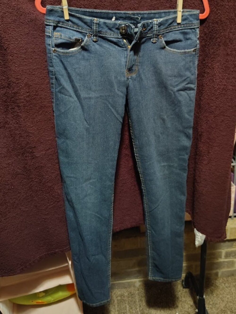 Juniors 'No Boundaries' Low/Mid Rise Skinny Jeans 32" Waist, 12-14, or L/XL
